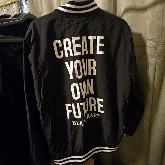 BlackCraft Create Your Own Future Double Zipper Bomber Jacket - Picture 12 of 12